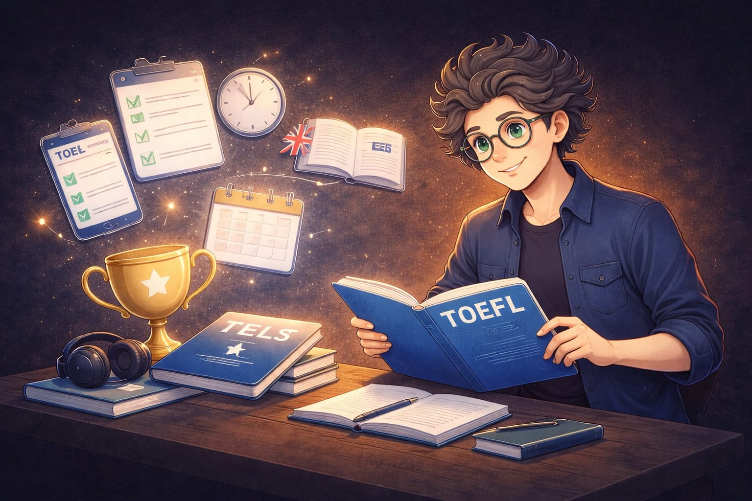 تعلّم اللغة الإنجليزية بذكاء: دليل عملي للنجاح في IELTS وTOEFL وSAT