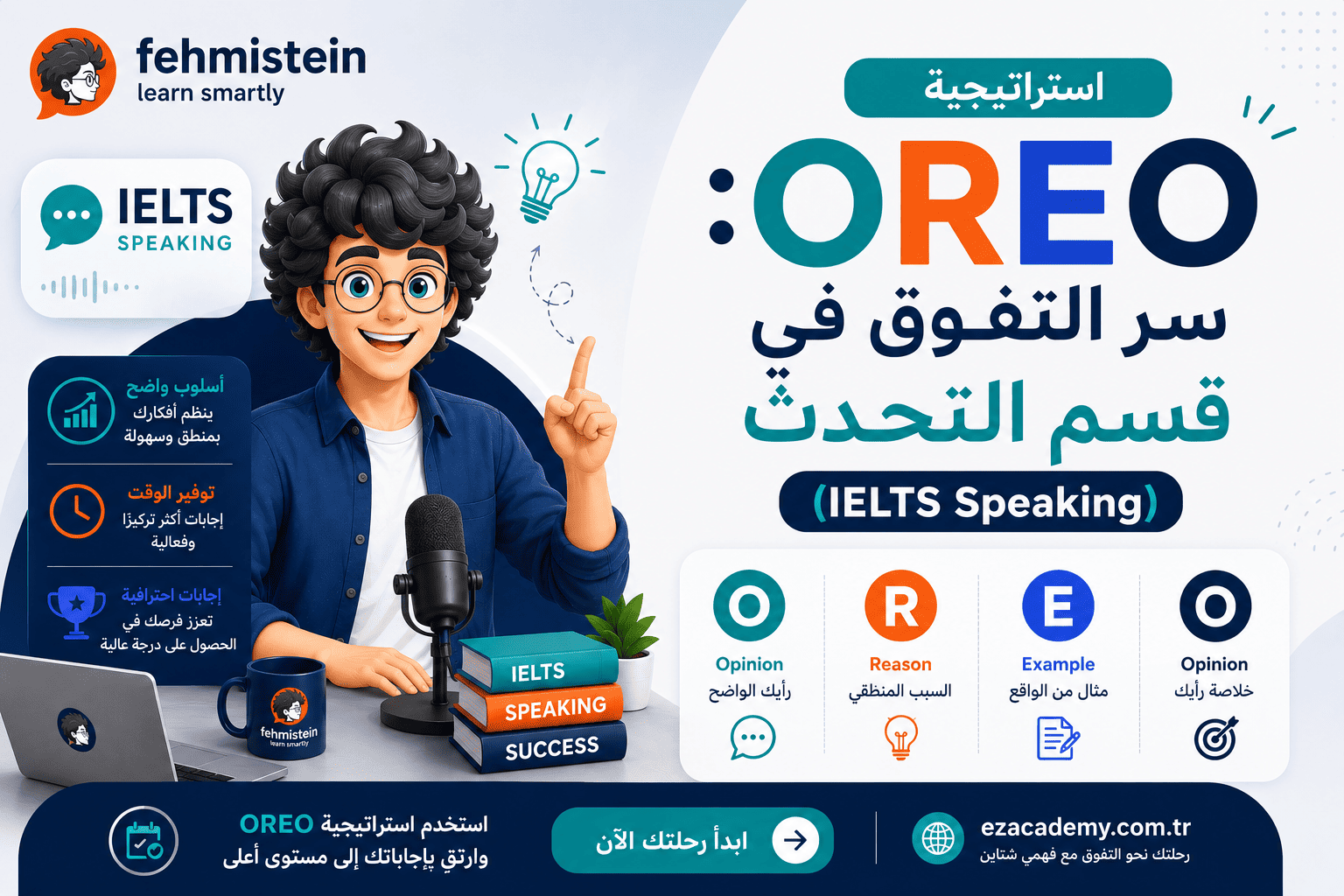 استراتيجية OREO: سر التفوق في قسم التحدث (IELTS Speaking Part 3)